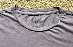 H&M Essentials Long Fit Purple Short Sleeve T Shirt Size M Med Classic Round Hem