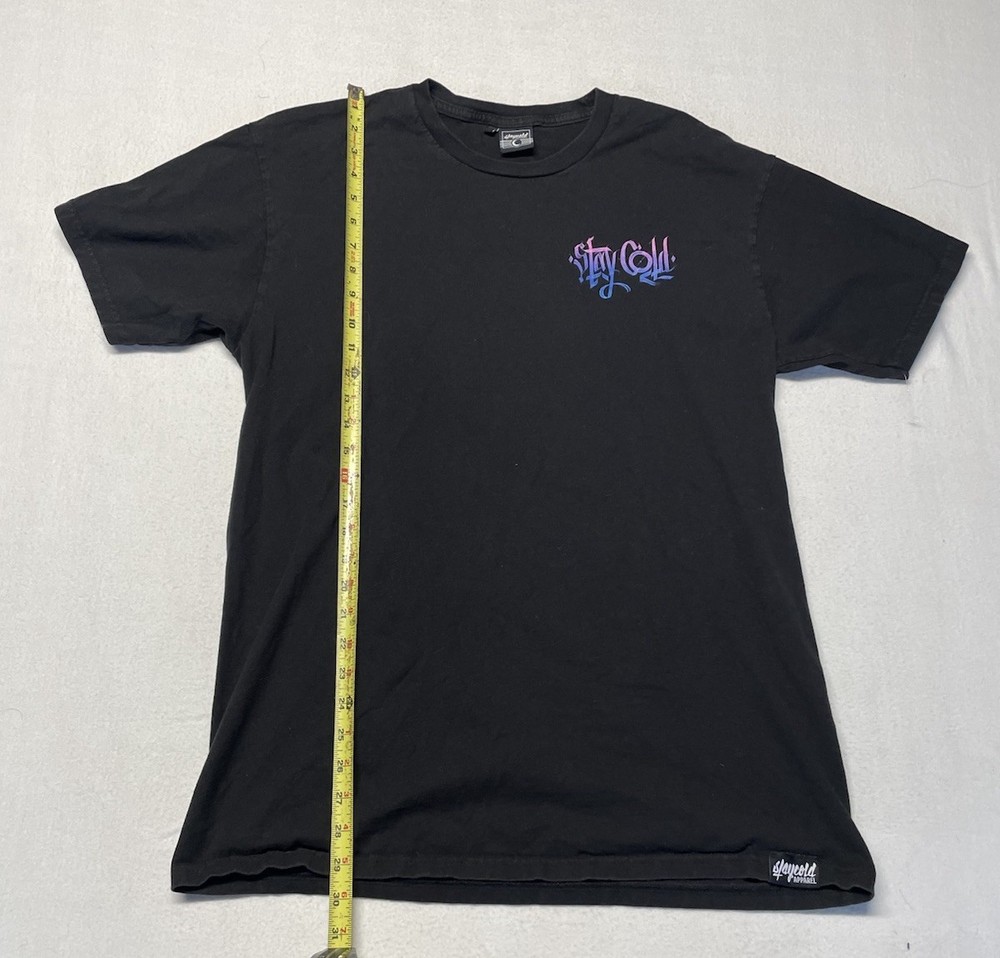stay cold apparel Tshirt I know What You Did Space Girl Grafitty Size Large Blac