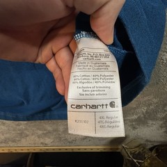 Carhartt Men’s 4XL Royal Blue Original Fit Logo Sleeve LS T Shirt K231 SEE DESCR
