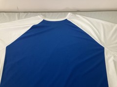 Men’s 5XL Big KingSize Island Swim Shirt Raglan Sleeve in Royal Blue & White