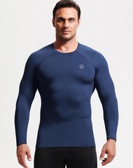 NELEUS Men’s 3 Pack Compression Shirt Athletic Running Shirts,5029,Black/Grey…