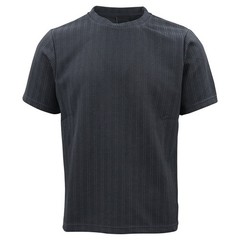 Men’s Jacquard Textured T-Shirt Short Sleeve Casual Tops Relaxed Fit Plain Tee