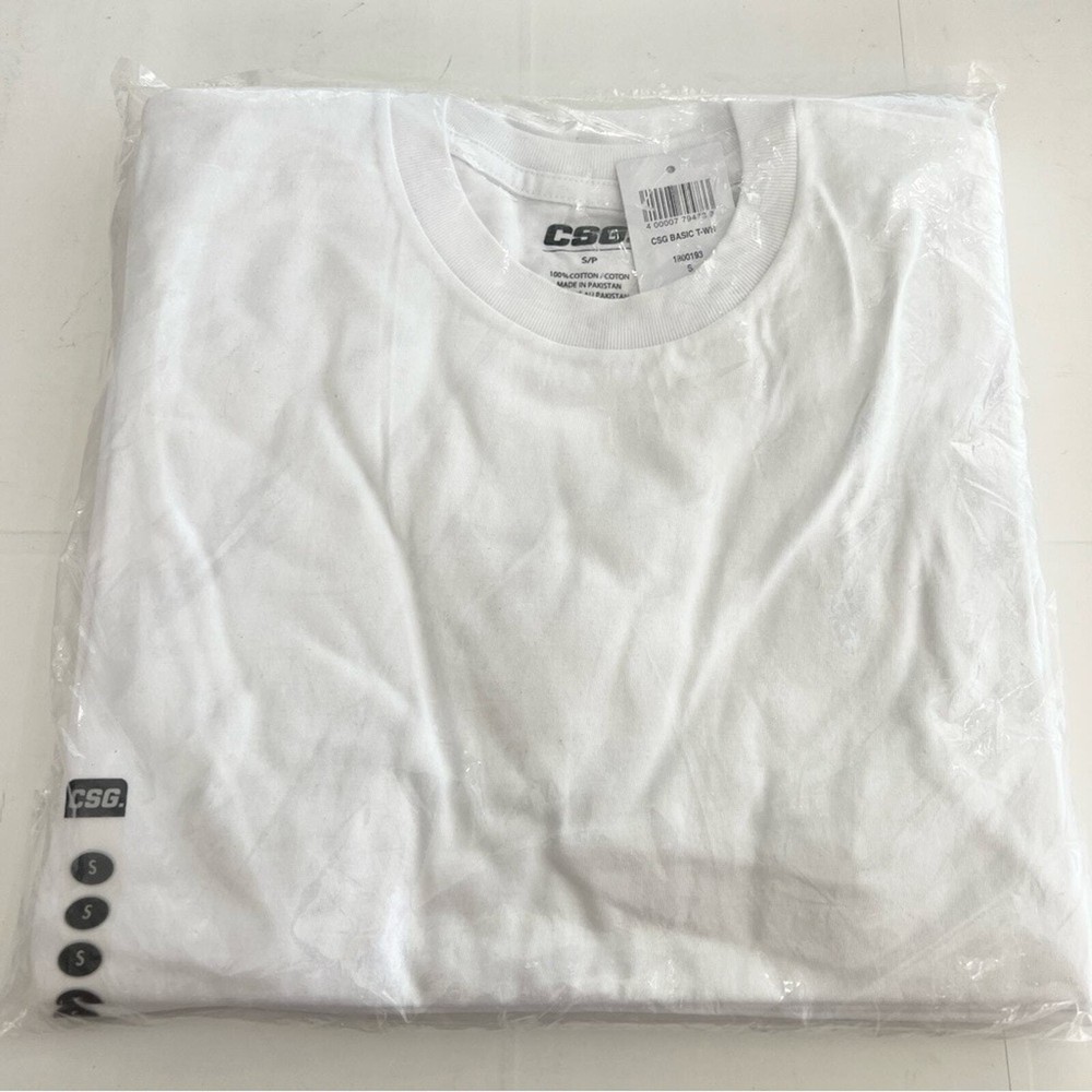 New CSG (Pack of 3) Men’s Basic Crew Neck T-Shirts SIZE SMALL White Short Sleeve