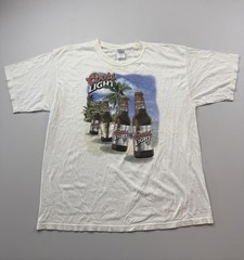 Vintage Gildan Shirt Mens XL White Coors Light Falcon Pub Graphic Tee Florida