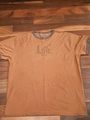 Good Karma Life Is Good SIMPLIFY Ringer T-Shirt 100% Organic Cotton Log Cabin XL