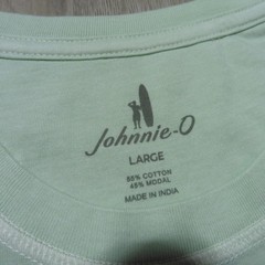 JOHNNIE O Mens L LARGE T SHIRT DALE 2.0 PISTACHIO GREEN SHORT SLEEVE GOLF TEE