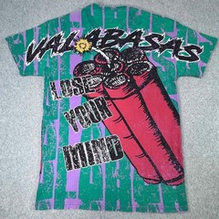 RARE Valabasas Vintage Tee Boom Lose Your Mind All Over Graphic Tee Size XS
