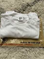 DEFCON Men’s White Cotton Knit Logo Crew Neck T-Shirt Medium 2- pack