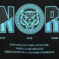 New Fashion Trend Tiger Hot Diamonds Rhinestone Summer Luxury Men Cotton T-Shirt