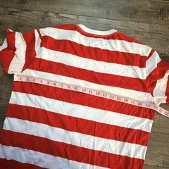 Where’s Waldo? Men’s Red White Striped Graphic Crew Neck Short Sleeve Tee M