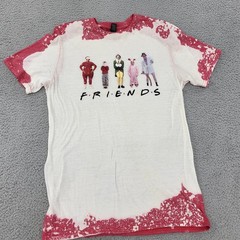 Friends Christmas Shirt Mens Medium Elf Home Alone Movies Short Sleeve