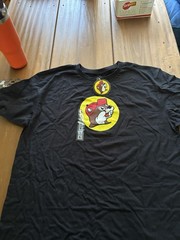NEW Buc-ees T-Shirt Mens Large Black Graphic Print Beaver Logo Short Sleeve Tee