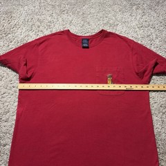 Daniel Cremieux T-Shirt Red Mens Large Pocket Dog Embroidered Classic Y2k Preppy