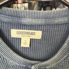 Goodthreads Waffle Knit Henley Long Sleeve Cotton – Blue (Small)