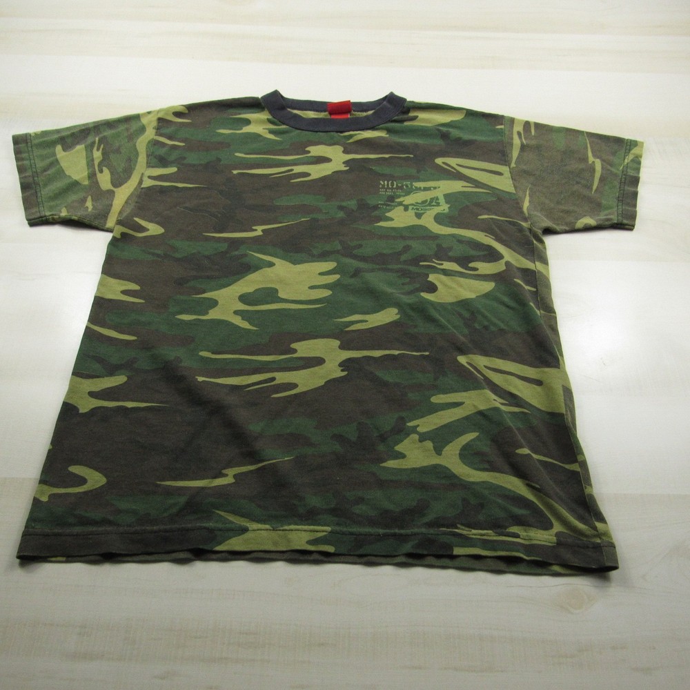 Vintage Mossimo Shirt Mens Small Green Camo Casual Short Sleeve Cotton