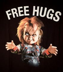 Hybrid Chucky Free Hugs T Shirt New S L XL XXL