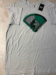 Under Armour Men’s 2XL Gray Baseball Diamond Graphic T-Shirt NWT Short Sleeve