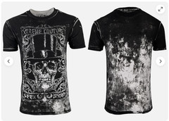 XTREME COUTURE by AFFLICTION Black PROPER Short Sleeve Slim Fit Mens T-shirt NWT