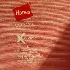 Hanes Ultimate X-Temp Men’s Pink Heathered Crew Neck Short Sleeve T-Shirt L
