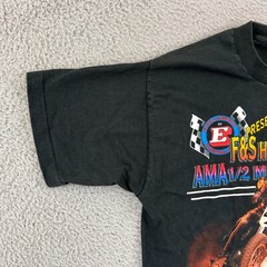 Vintage Eldora Speedway T-Shirt Mens L AMA Harley Davidson 90s Motorcycle Biker