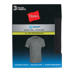 Hanes X-Temp Men’s All Day Performance T-Shirts 2 Black 1 Gray 3 Pack Small NEW