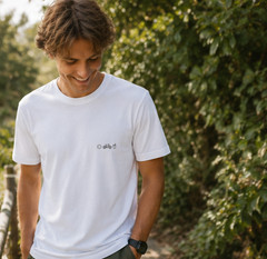 Sun Bicycle Soda Casual Man T-Shirt 100% Organic Cotton Minimal Style Summer