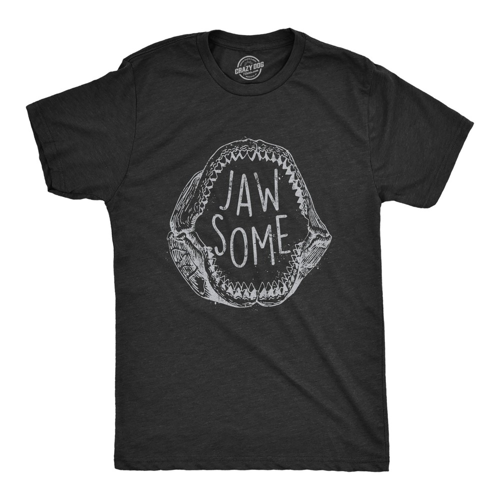 Mens Jaw Some T Shirt Funny Sarcastic Awesome Shark Jaws Teeth Graphic Tee for