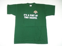 John Smiths Vintage 90s Tee Shirt Football Rugby Game Of Two Halfes Green New
