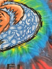 Vintage 90s Venice Beach Florida Shirt Medium Tie Dye Wild Oats Resort Tourist
