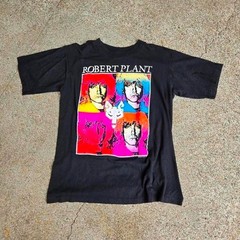 Vtg Robert Plant Manic Nirvana Tour Rock Band T Shirt Black Med Led Zeppelin