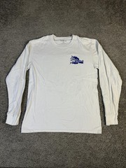 Reel Legends Shirt Mens Medium White Long Sleeve Graphic Tuna Fish Fishing Logo