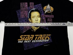 VNG Star Trek Next Generation Lt. Commander Data 1991 XL TShirt Black Single USA