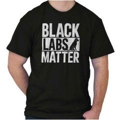 Black Labs Matter Funny Pet Dog Owner Gift Adult Short Sleeve Crewneck Tee