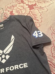 Air Force Shirt Mens Large Blue White US Military Logo Basic Graphic Tee