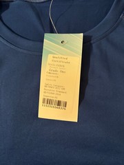 Style One new w tags polyester 85 spandex 15% work out shirt mens s blue Mint