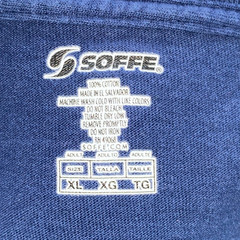 Soffe Shirt Mens Extra Large Blue Vintage US Navy Dad Short Sleeve Cotton