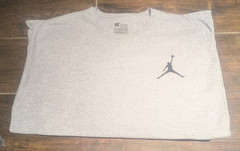 Jordan Jumpman Logo Gray Crew Neck Short Sleeve Cotton T-Shirt Men’s L