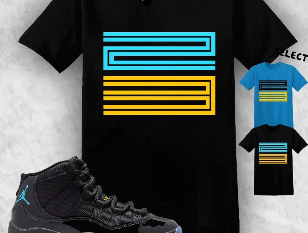 Shirt To Match AJ 11 Gamma Blue 2025 Sneaker Matching Tee 11s Number 23 T-Shirt