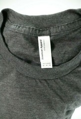 Mens American Apparel Charcoal Short Sleeve Crew Neck Shirt Medium NEW!