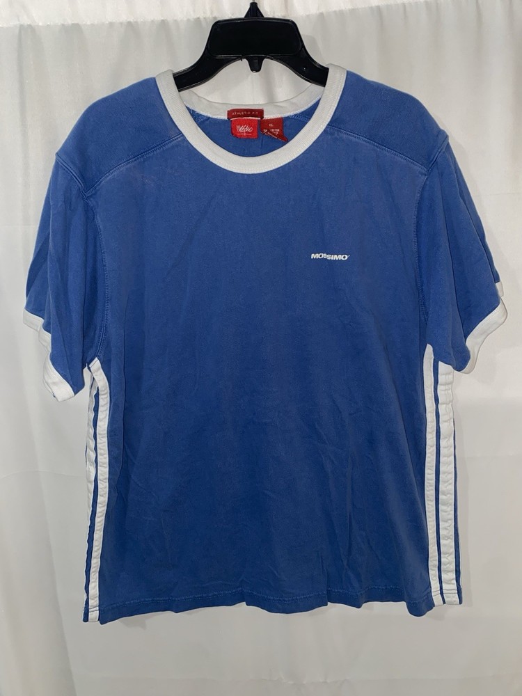 Vintage MOSSIMO Blue Ringer T Shirt Mens XL Skater Y2K