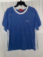Vintage MOSSIMO Blue Ringer T Shirt Mens XL Skater Y2K