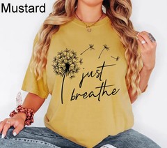 Just Breathe Meditation Comfort Tee Relaxing Yoga Zen