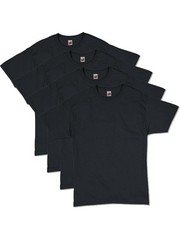 Hanes mens Essentials Short Sleeve T-shirt Value Pack (4-pack), Black, X-Large