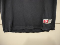 A Bathing Ape Shirt Mens L Black Ape Face Camo Panel Tee Taped Sleeve Contrast