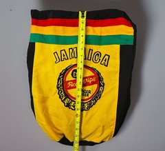 Vintage Jamaica Red Stripe Beer Rasta Reggae Drawstring Festival Bag -530