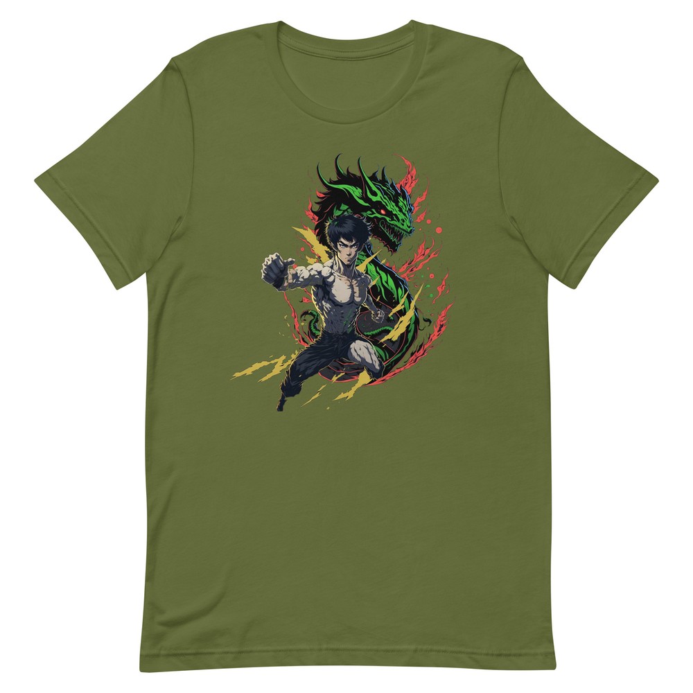 Bruce Lee Anime Dragon Unisex t-shirt
