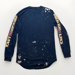 Civil Regime Through Hell & Back Long Sleeve T Shirt Mens SZ M Black Bleach Wash