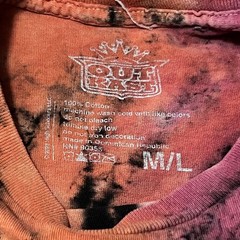 Outkast Bleach Wash Tie Dye Shirt Black Orange Purple Medium Large