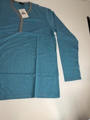 Oakley Shirt Men XXL Henley Stripe Sandy Side Up Work Party Train Gym Core Ne