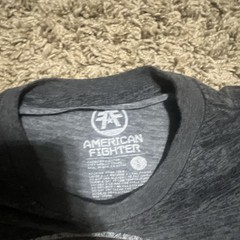 American Fighter Men’s L Black Crew Neck Short Sleeve Graphic Logo Knit Tee